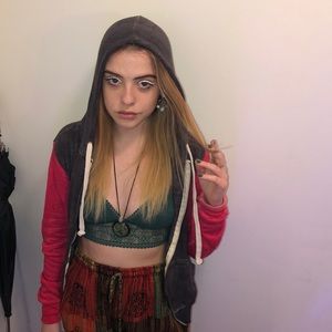 Ocean Drive beachy two-toned hoodie